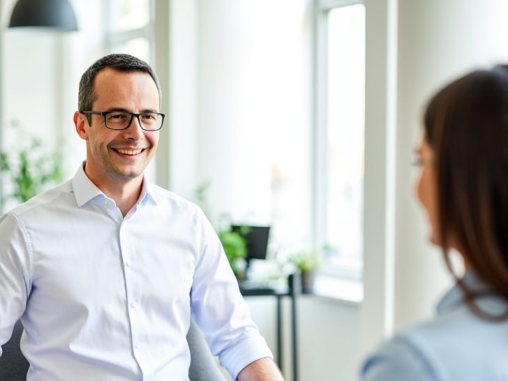 Coaching-Sitzung mit Alexander Pohl und einer Frau